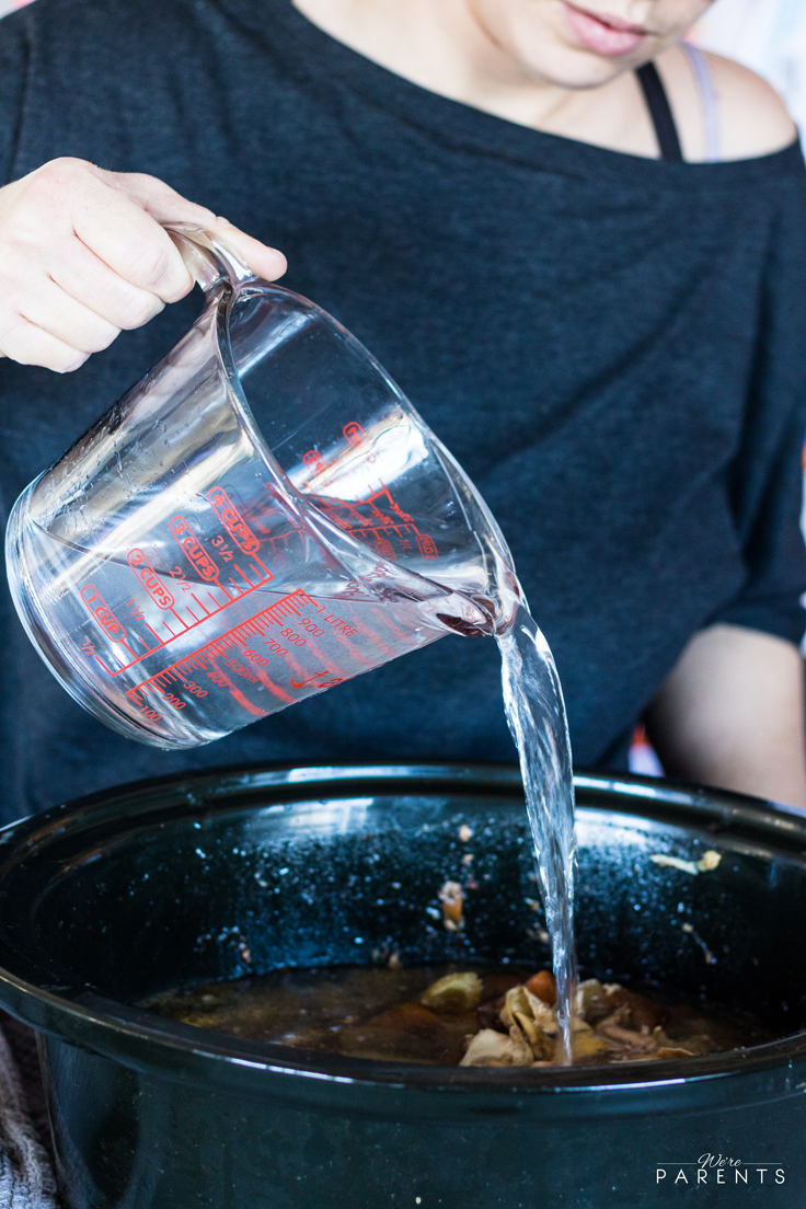 How to Make Chicken Stock in a Crock Pot We're Parents