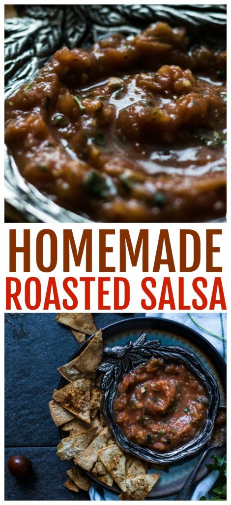 homemade roasted salsa recipe pinterest