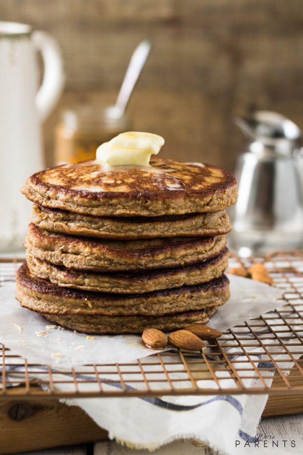 Almond Butter Protein Pancakes We're Parents
